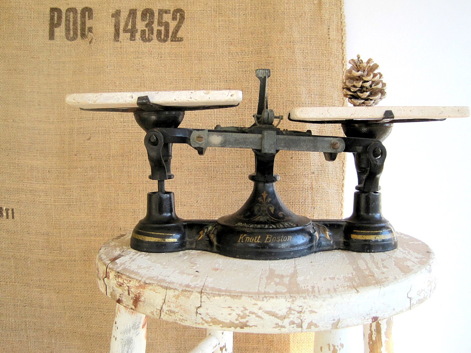 Antique Cast Iron Balance Scales Apothecary / Fairbanks Etsy