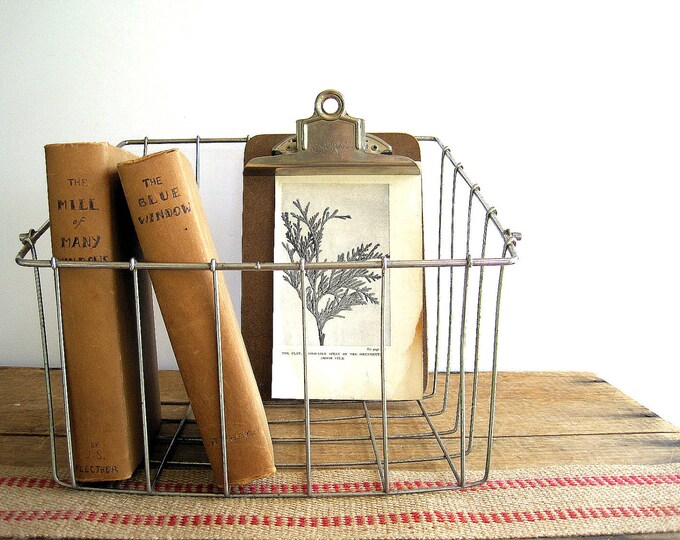 Vintage Wire Bike Basket / Industrial Home Storage Etsy