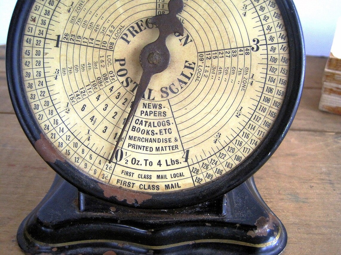 Antique Vintage Black Postal Scale by Triner Etsy