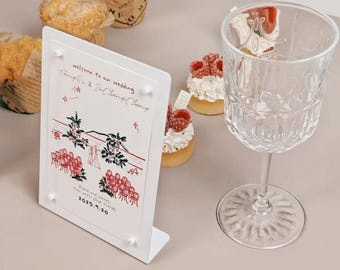 Présentoir magnétique multifonctionnel pour table, tableau à lettres interchangeables pour étiquettes de prix, présentoir pour photos de mariage