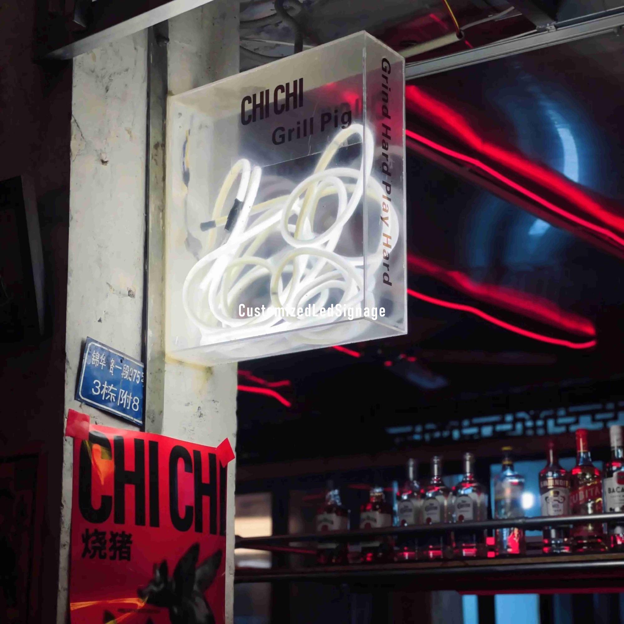Double-sided Outdoor LED Sign for Restaurant & Bar - Weatherproof Light ...