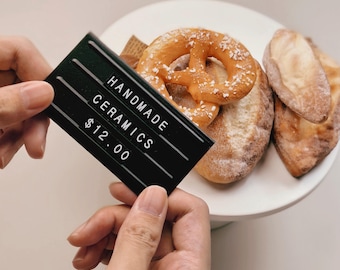 Panneau magnétique blanc réutilisable pour prix de boulangerie, affichage de menu de comptoir pour pâtisserie et café