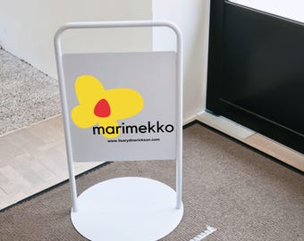 Panneau de sol métallique sur mesure en forme de A, signalétique extérieure double face pour magasin