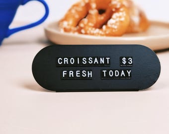 Panneau magnétique de comptoir, tableau à lettres interchangeables pour cafés et boulangeries
