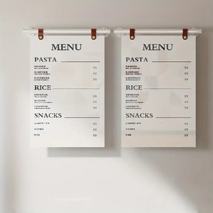 Veränderbares Wandmenübrett, anpassbares Hängeschild für Preisliste, für Veranstaltungen und Party, handbeschreibbares Menü für Café, Kaffee und Restaurant