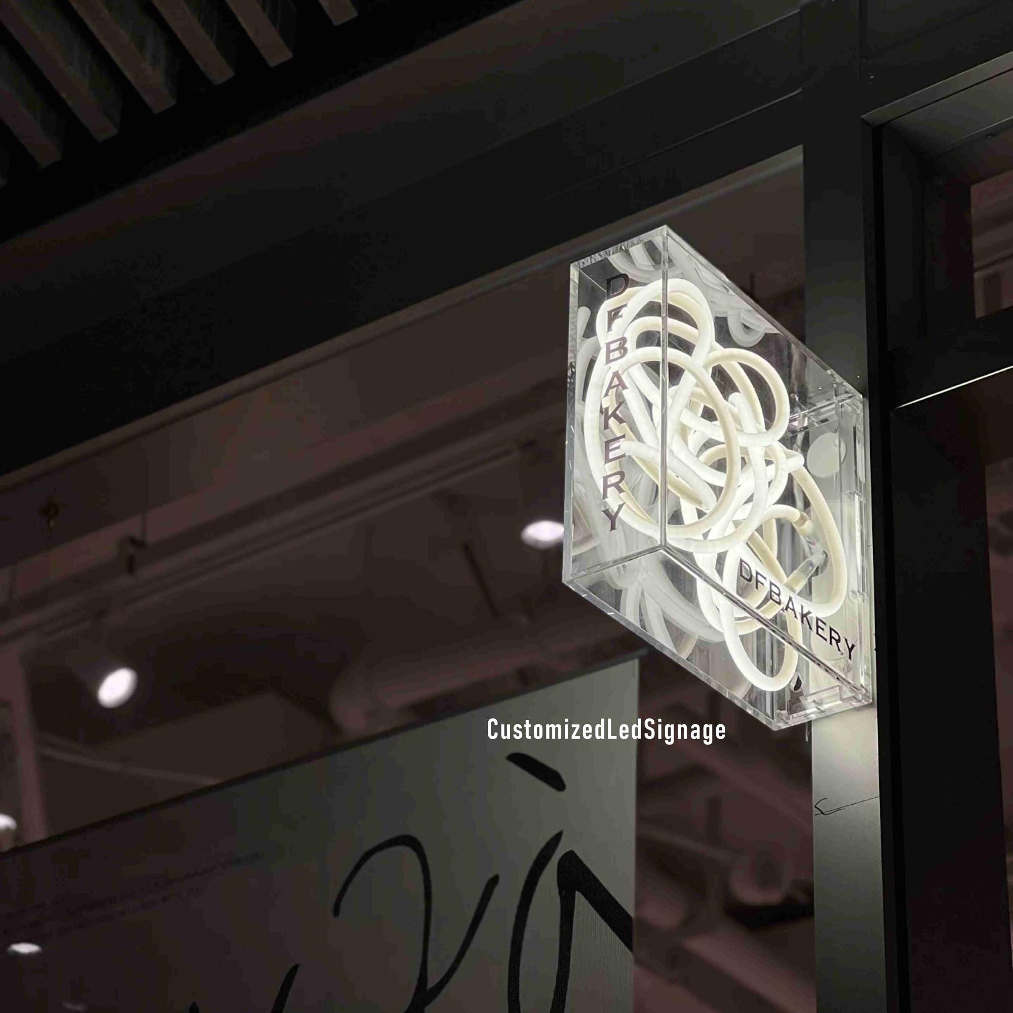 Hanging LED Light Box Sign for Indoor/Outdoor - Cafe Wall Mounted Menu Board with Custom Text