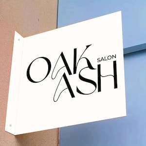 Premium Double-Sided Store Sign - Custom Business Signage for Shops, Cafés & Offices - Weatherproof Hanging/Wall Sign