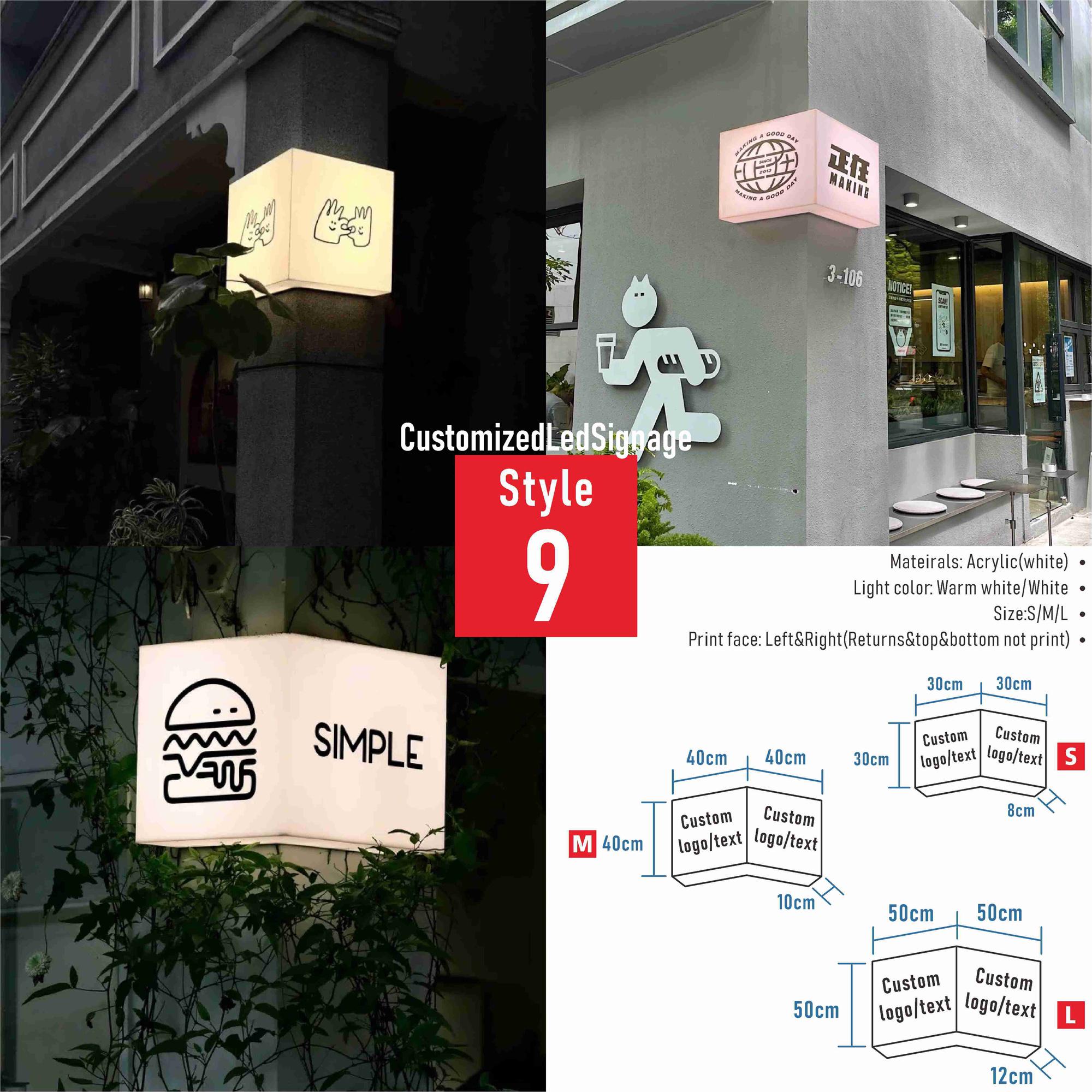 Retail Shop Light Box Section Double-sided LED Light Box for Retail Stores - Waterproof Exterior Sign ...