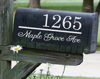 Custom Mailbox Decal, Personalized Street Address Vinyl Sticker