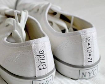Calcomanías personalizadas para zapatos de boda, pegatinas termoadhesivas para Converse