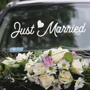 Just Married Car Decal, Wedding Car Decal, Wedding Decorations, Wedding Signs, Vinyl Decal Canada