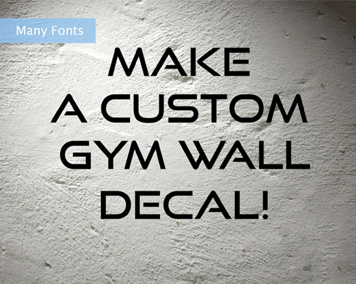 Gym Wall Decal, Fitness Decor, Basement Workout Room Sticker, Home Gym ...