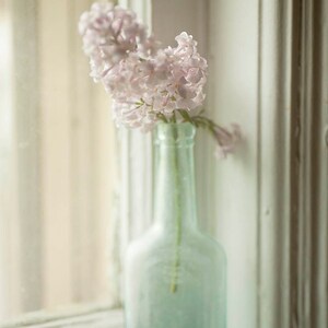 flowers lilacs old glass fine art photography nature home decor nursery decor