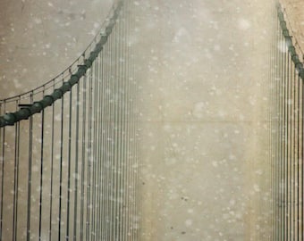 architecture photography nature photography snow Mackinac bridge office decor