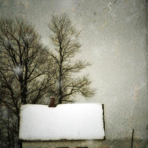 landscape photography rural decay house fine art photography winter snow home decor office decor