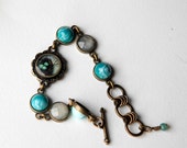 birds nest robins eggs nature bracelet photo jewelry original photography for her