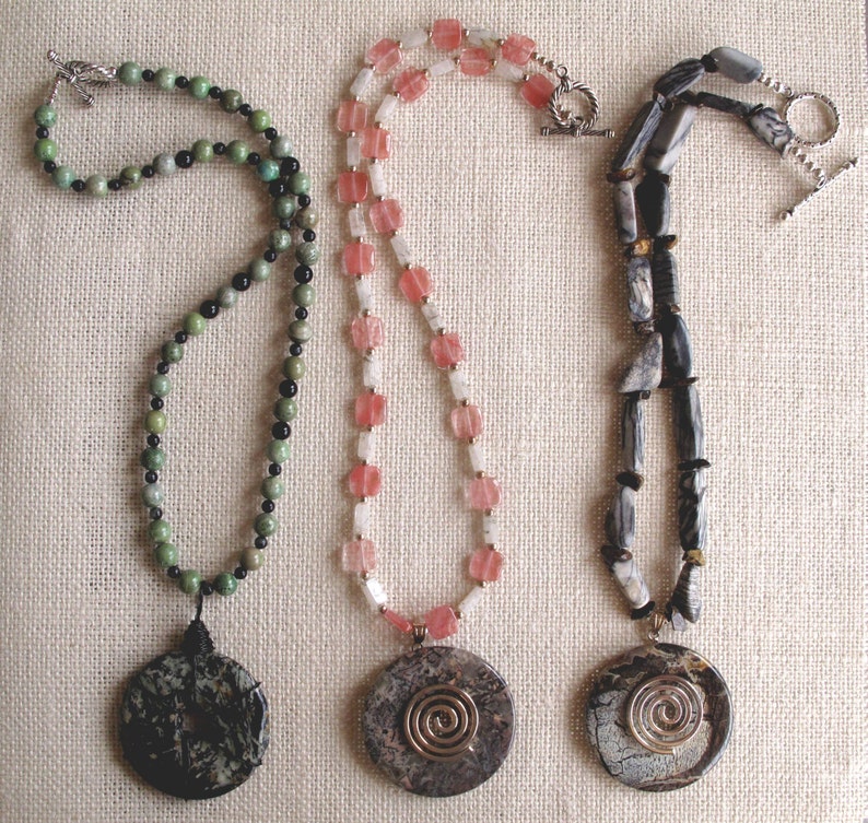 Destash Lot 12 Genuine Stone Handcrafted Beaded Necklace Spiritual Emergence Wholesale Gifts
