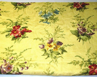 Yellow Rose Fabric Vintage Pink Flowers Romantic Shabby Cottage Farmhouse Screen Print Floral Material For Pillows Table Runner Richloom