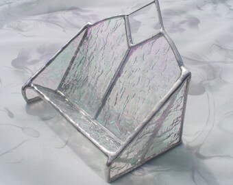 Cardholder, Business Card Holders, Stained Glass Cardholders, Business Cardholders, Iridescent Clear or your choice of color