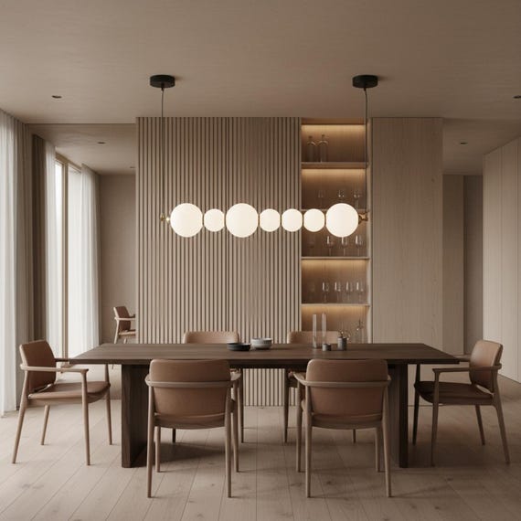 Modern Linear LED Pearl Drop Chandelier: Opal Glass Globe Pendant Light