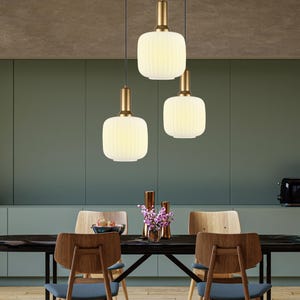 Modern Customizable Milk Glass Pendant Lighting to Elevate Your Interior Design Projects
