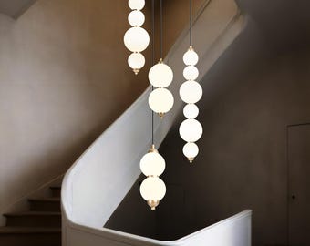 Modern Multi-Globe Pendant Light: High Ceiling Chandelier