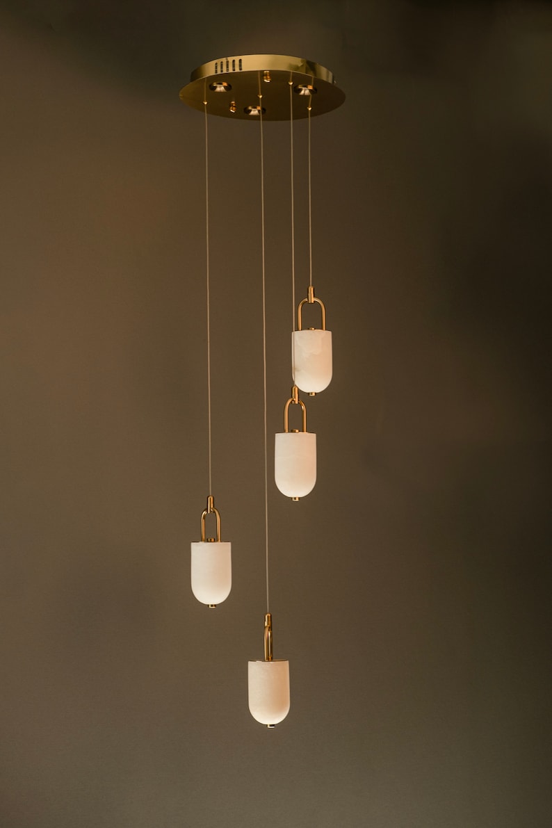 Modern Marble Pendant Light: Oversized Chandelier for High Ceilings ...