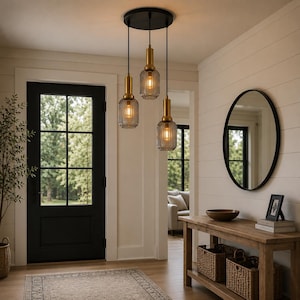 Rookgrijze hanglamp geribbeld glas: moderne cilinderkroonluchter