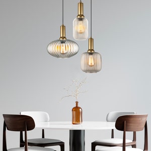 Multi Pendant Staircase Lighting: Custom Glass Chandelier