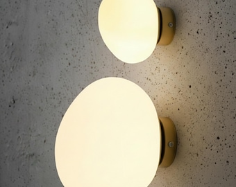 Egg Shape Glass Wall Sconce: Nordic Modern Wall Lamp, Asymmetric Design