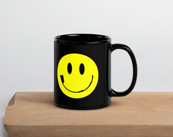 Taza de café de remo con cara feliz negra, Taza de remo divertida, Regalo para remero, Regalo de entrenador de remo, Regalo de remo, Tazas de remo, Regalos del equipo de remo