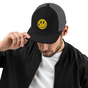 Happy Face Oar Smile Trucker Cap, Rowing Hat, Gift for Rower, Rowing Coach Gift, Rowing Gift, Rowing Team Hats