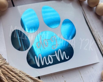 Dog Mom, Dog Mom Decal, Dog Lover Decal, Pet Car Decal, Dog Paw, Paw Print Decal, Dog Mom Sticker, Dog Mom Gift, Dog Mom Truck Decal
