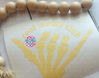 Cool Moms Club, Skeleton Hand Decal, Goth Mom Decal, Emo Mom Decal, Goth Mom Decal, Metal Mom, Spooky Babe, Elder Emo, Metal Mom, Mom Life