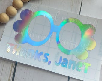 Nice Parking Spot, Thanks Janet, Rita Dog Decal, Nice Parking Spot Rita, Grannies Decal, Blue Dog Decal, Funny Decals For Women, Mom Decals