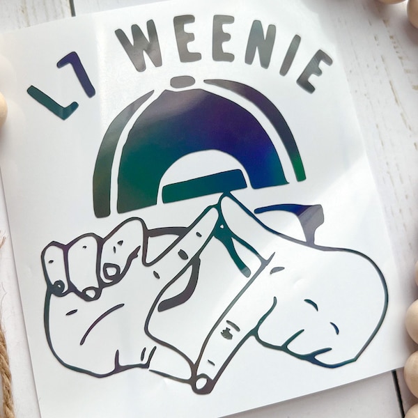 L7 Weenie Svg - Etsy