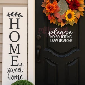 No Soliciting, Please No Soliciting, No Soliciting Sticker, Front Door No Soliciting Sticker,  No Soliciting Go Away Decal, Funny Decal