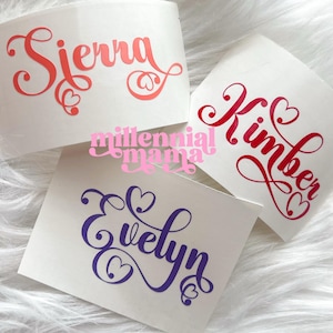 Holographic Name Decal, Vinyl Name Sticker, Tumbler Name Decal, Name Decal, Decals For Women, Name Stickers, Custom Decals, Name Sticker