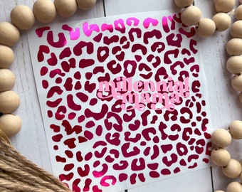 Cheetah Leopard Print Vinyl Decal Stickers, Leopard Print Decal, Cheetah Print Decal, Tumbler Decal, Laptop Sticker, Window Decal