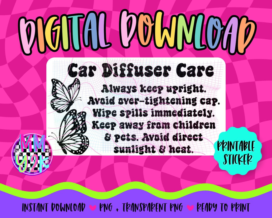Butterfly Car Diffuser, Diffuser Thermal Label Download, Car Diffuser ...