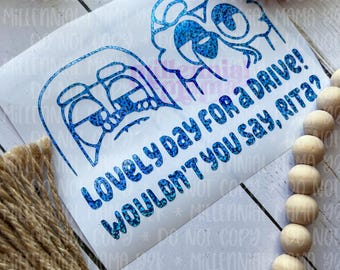 Nice Parking Spot, Rita Dog Decal, Nice Parking Spot Rita, Grannies Decal, Blue Dog Decal, Funny Decals For Women, Funny Car Decal