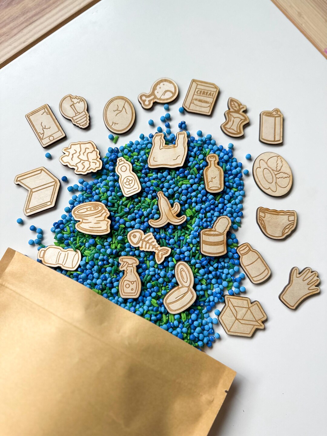 Spring Sensory Bin, Earth Day, Recycle Sensory Bin, Sensory Bin ...