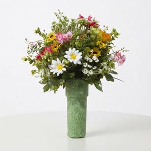 Summer Daisy Cemetery Floral Arrangement, Fall Sunflower Memorial Vase Refill, Gravesite Funeral Decoration, Mixed Flower Grave Flower