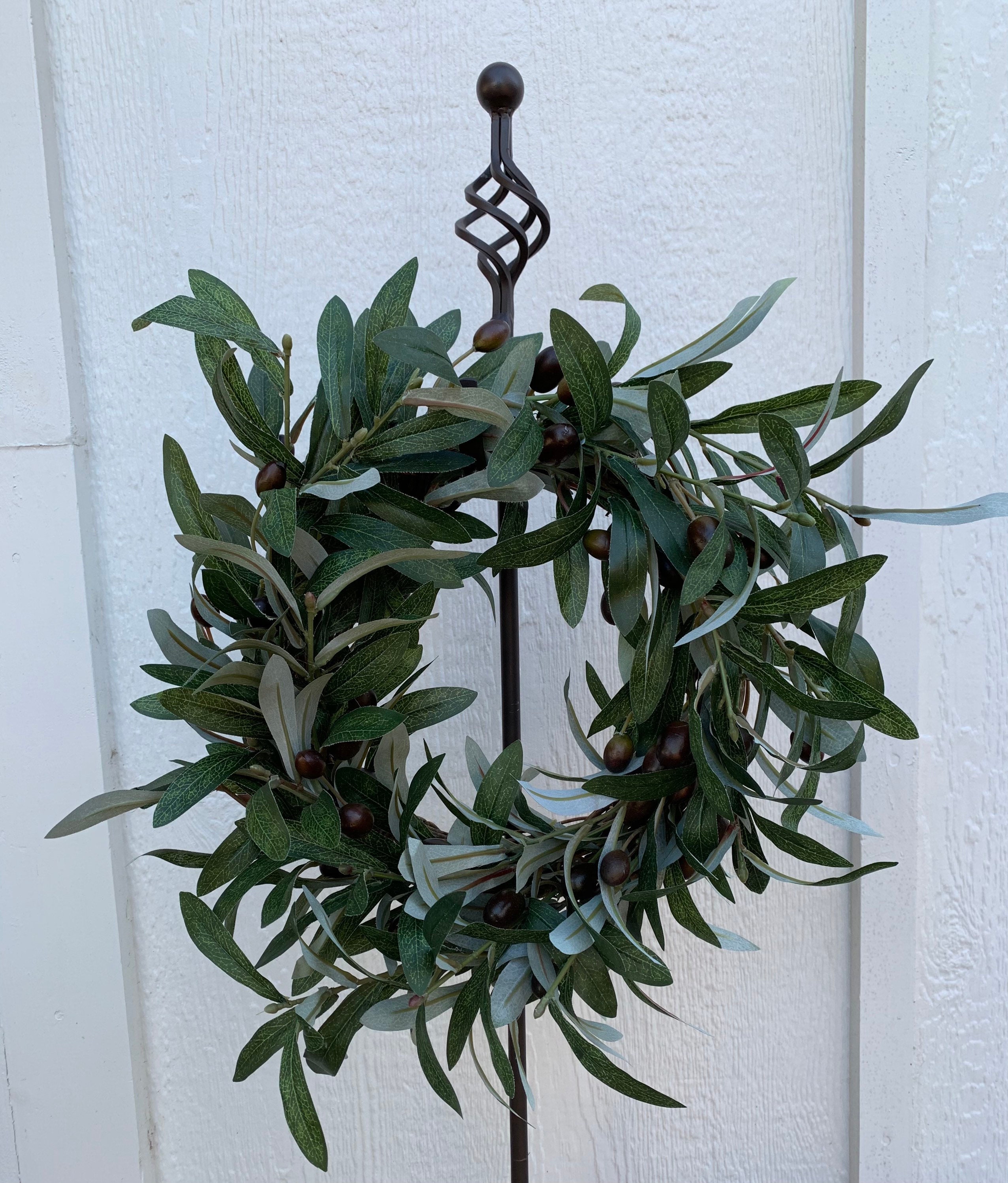 Corona de vegetación de olivo coronas de despensa de olivo | Etsy