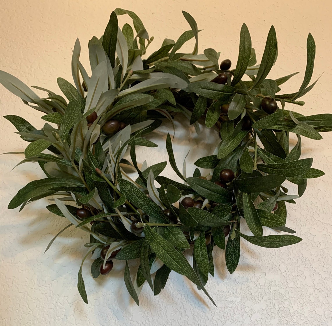 Corona de vegetación de olivo coronas de despensa de olivo | Etsy