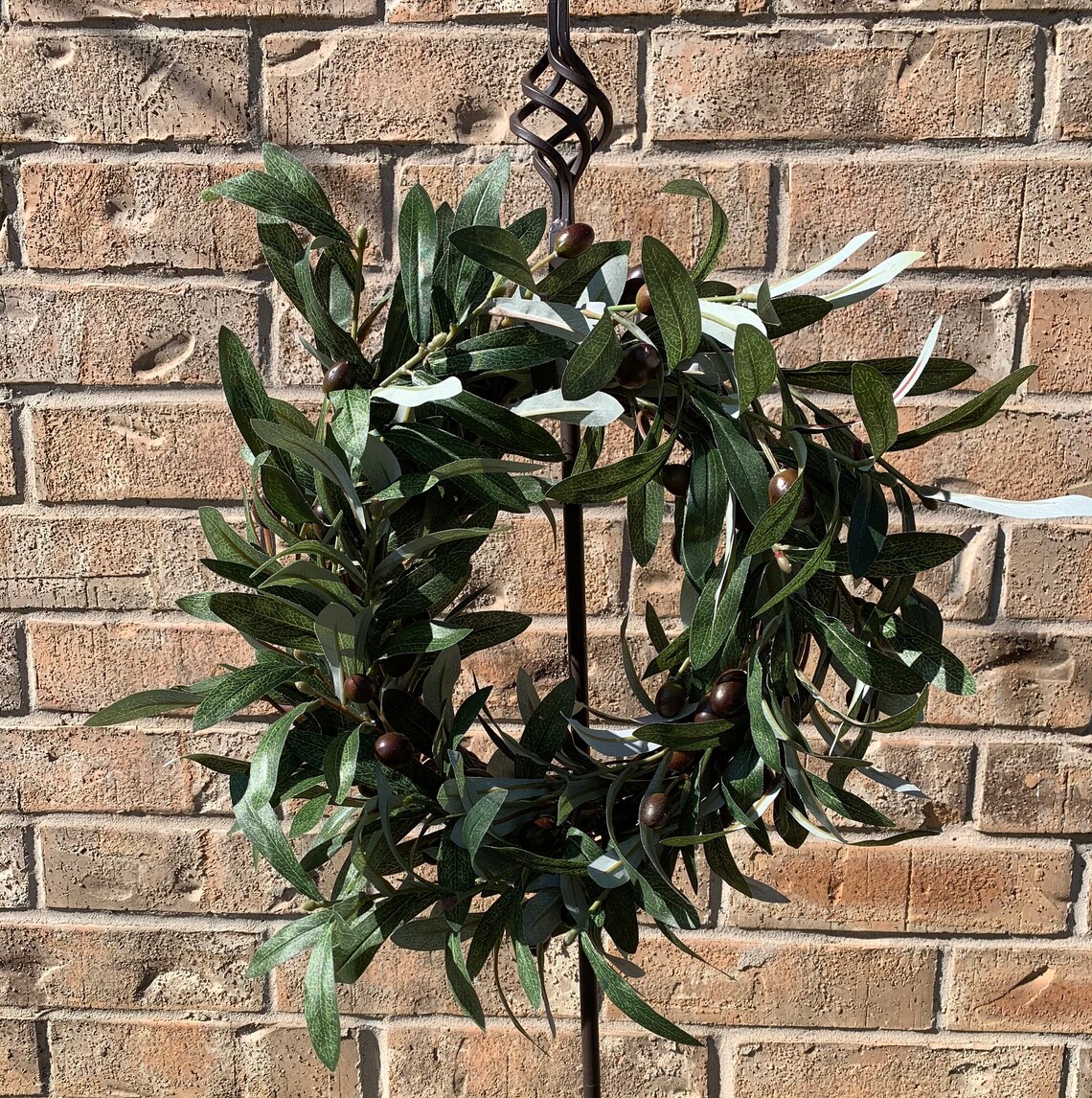 Corona de vegetación de olivo coronas de despensa de olivo | Etsy