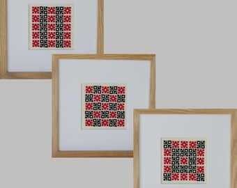 Geometric Cross Stitch Pattern: Slavic Folk Embroidery (Digital Download)