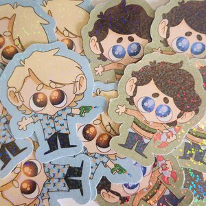 スペースドッグス シリーズ グリッター ステッカー