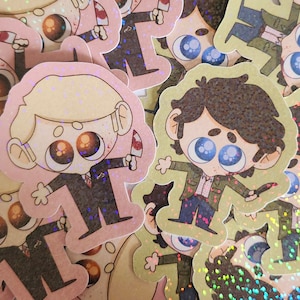 Hannigram Sillies グリッター ステッカー ||今すぐ防水||