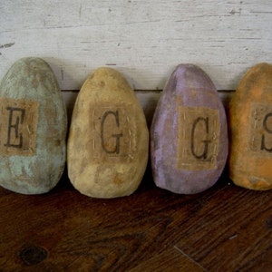 Primitive Easter Spring E-G-G-S eggs. Delicious image 1